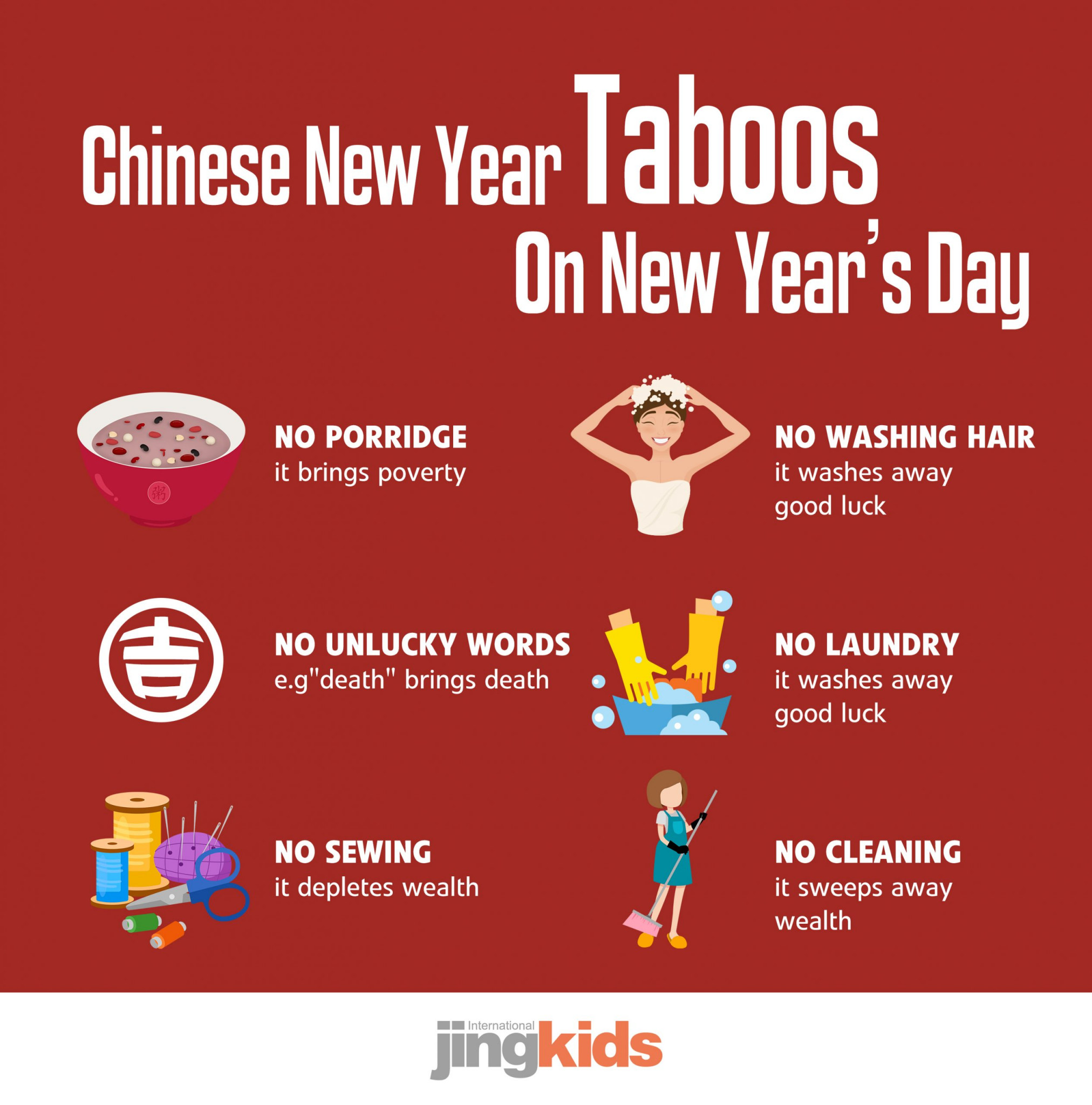 what is considered a taboo on chinese new year